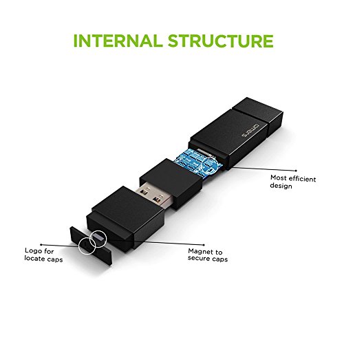 [Apple MFi Zertifiziert] OMARS® Meteorite Lightning USB Stick 64GB mit Anti-lost Schutzkappen Flash Speichererweiterung für iPhone iPod iPad Computer Mac Laptop PC - 7
