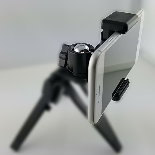 Smartphone Stativ Adapter mit mini Kugelkopf und Hotshoe Blitzschuh Adapter Komplett-Set mit 1/4â€œ Zoll Metall hochwertig