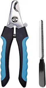 DOGMATIC Animal Nail Cutter Clipper Grinder Trimmer Filer for Small Medium and Large Dogs Puppies Cats and Kittens Claw Grooming Tool Set (Blue & Black)