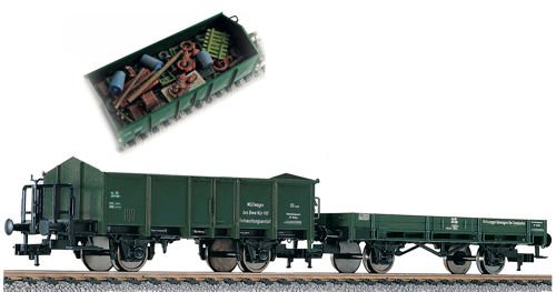 Preisvergleich Produktbild Fleischmann 591002 Zweiteiliges Set "Müllwagen" der Deutschen Bundesbahn