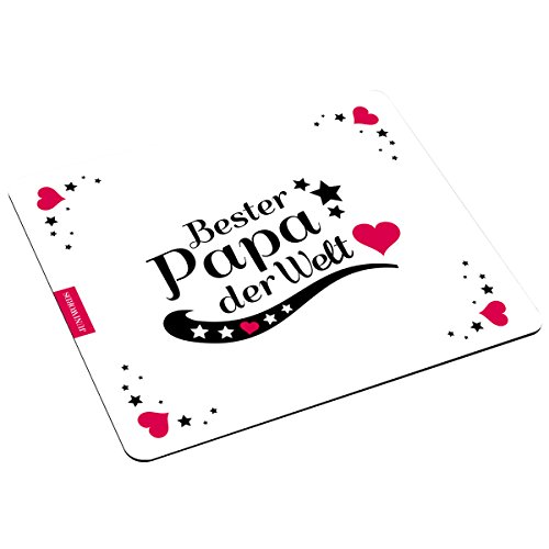 Wandkings Mousepad / Mauspad mit Schriftzug "Bester Papa der Welt" - Design wählbar - ideales Geschenk für Väter - MOTIV 4