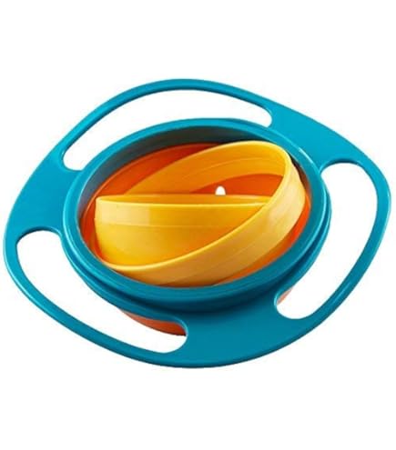 Ciotola Girevole 360° Per Bambini - Anti Rovesciamento, Design A UFO, Rosa Pallido, Facile Da Pulire - Foto 11