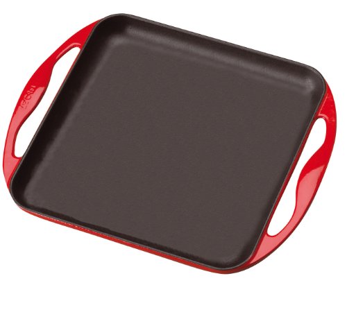 Le Creuset 20192000600460 Gril Carré Plancha Font Emaillé Cerise