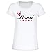 Produktbild T-Shirt "Braut mit Krone und Sternen", Fun-Shirt, Junggesellinnenabschied, JGA, Damen, Frauen, Geschenkidee (S, weiß)