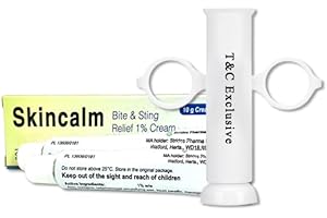 TRENDTIDY EXCLUSIVE Mosquito Bite Relief Bundle - 2 x Skincalm Bite & Sting Relief Cream, Anti-Itch Cream for Humans, 10g, 1 x Mosquito Sucker