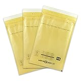 Versando 100 Luftpolsterversandtaschen Versando F6, 240 x 350mm außen, braun/gold