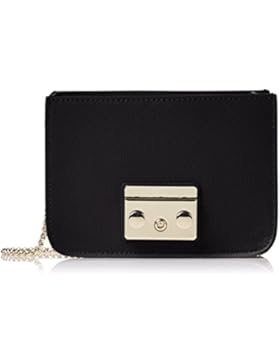 Furla Damen Metropolis Mini Crossbody Body Umhängetasche, Schwarz (Onyx), 8x12x16.5 centimeters