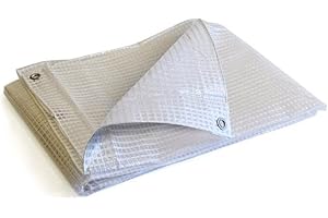 Kalembal Bâche Pergola 6x4 m - Translucide - Résistante - Etanche - Anti-UV - Oeillets