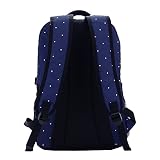 Damero Wickeltasche Rucksack Reisetasche mit Wickelauflage,Blau mit Punkt) - 3