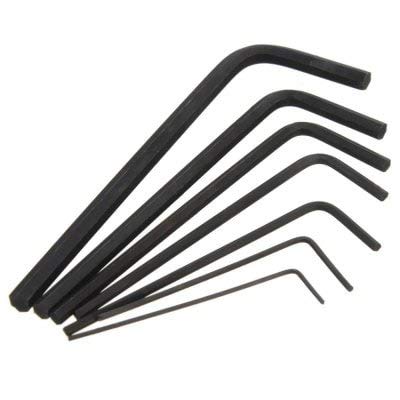 RanDal 7Pcs 0.7Mm-3Mm Mini Micro Hexagon Hex Allen Key Set Wrench Screwdriver Black