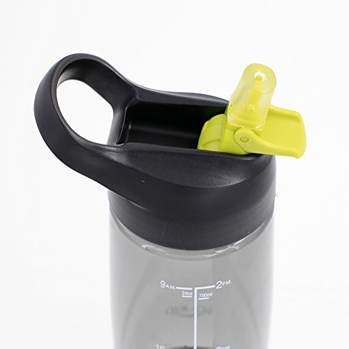 Sportflasche Trinkflasche, Wasserflasche mit Zeitmaßstab, Zeitplaner für Gesundheit, Farbesprung Trinkfbottle für Sport, Büro und Alltag 800ml - 4