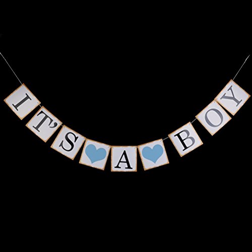 LEORX Ammer Banner-Baby-Dusche Hochzeit Hochzeits Party Dekoration Foto Prop (IT’s A BOY) - 6