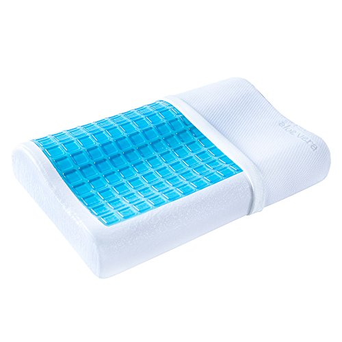 PharMeDoc Kissen aus Memory-Schaum mit Kühlendem Gel - Standardgröße - Auf Amazon das Kissen mit Höchstem Komfort für Optimale Unterstützung - Weich und Atmungsfähig - Bezug Maschinenwaschbar