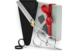 Tijeras de entresacar Suvorna de 6,5" para peluquería, tijeras de entresacar para peluqueros, tijeras de entresacar, tijeras profesionales de peluquería, tijeras para texturizar, tijeras para capas