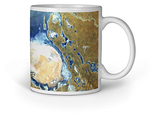 Preisvergleich Produktbild Tasse Tassen Kaffeebecher Kaffeetasse Space Lake Fluss Sateliten Bild