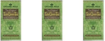 (3 PACK) - Tulsi Green Tea| 25 Bags |3 PACK - SUPER SAVER - SAVE MONEY