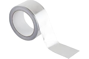 Gocableties Aluminium Foil Tape, 48mm (2") x 10m, Adhesive Insulation Tape for Insulating, HVAC Repair, Sealing Ducts, and Pipework, 1 Roll