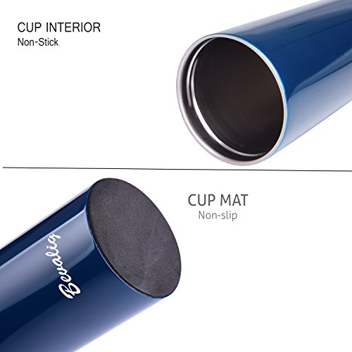 Thermobecher – Kaffeebecher, Auslaufsicher Kein Überschwappen – One Click, Einhandbedienung Vakuumisoliert Doppelwand – Edelstahl – Coffee to go becher 400 ml - 8