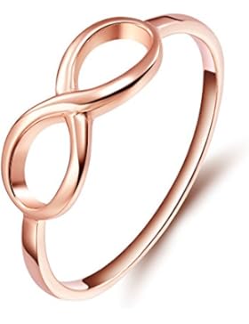 925er Silber Rose Gold Infinity Unendlichkeit Ringe