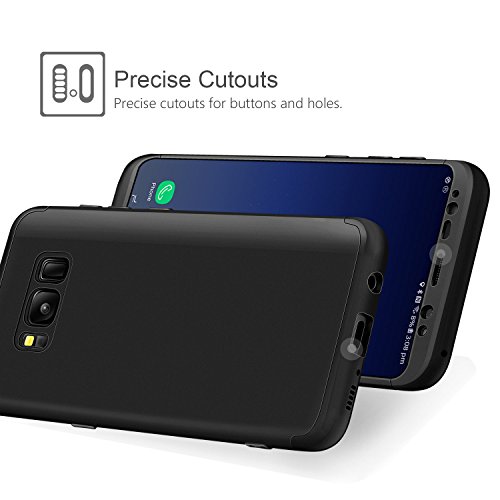 Samsung Galaxy S8 Funda Negro  ivencase Carcasa Tapa Prima H  brido Rugged 3 en 1 Duro Anti-rasgu  os Mate PC Back Bumper de Protector Anti-Scratch Case Cover para Samsung Galaxy S8 5 8 