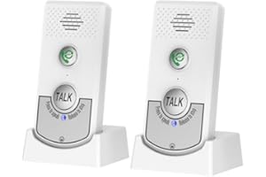 Matybobe 2 Pack Intercoms Wireless for Home Voice Bidirectional Caller Home Ultra Long Distance Portable Wireless Voice Interphone Elderly Caller Room to Room Communication Intercom