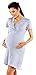 Zeta Ville - Women's Maternity Nursing Nightdress Labour Hospital Gown - 074c (Grey Melange, UK 12)