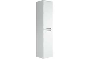 Badplaats B.V. Mobiletto del Bagno Saturnus 130 cm Bianco - Mobiletto armadietto per Il Bagno, Armadio mobili Cabinet Laterale