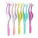 Anself 2Pcs Stainless Steel False Eyelashes Clip Fake Eye Lash Tweezers Eye Lash Extension Applicator RS.1179.00