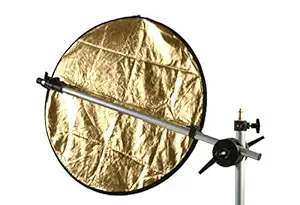 Photo Studio Photography Reflector Holder Stand Boom Arm Clamping Rod Clip Flexible Swivel Grip Metal Clamp with Gear System Photographic Equipment Variable Direction Reflector Strong clamp