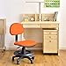 Produktbild DESK CHAIR Verstellbar Kinder Schreibtischstuhl mit Fußstütze, 360-grad- Drehstuhl Lordosenstütze Kinder Schreibtischstuhl-Apfelsine 45x48x89cm(18x19x35)