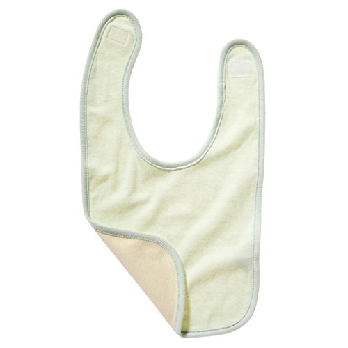 New Bella Canvas Baby Cotton Rib Reversible Bib Pale Green/ Pale Yellow One Size