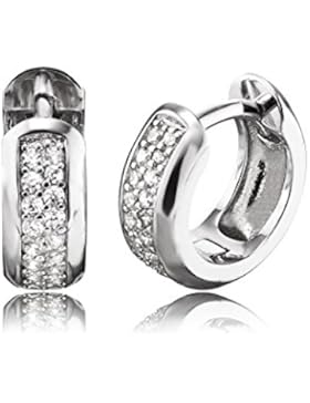 Engelsrufer Damen-Creolen Ohrringe 925 Silber rhodiniert Zirkonia weiß-ERE-ANNA-ZI-CR