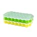 Produktbild Trada Silikon Eiswürfelform, 2 Stücke Wabenform Eiswürfel 37 Würfel Eiswürfelschale Eiswürfelform Vorratsbehälter Eiswürfel Box Eiswürfelbehälter Trichter Eiswürfelschalen (Grün,Gelb)