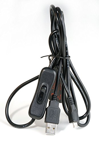 valonic USB Strom-Kabel mit Schalter, hochwertig, verwendbar mit Raspberry Pi 1, 2, 3, Arduino und diversen Smartphones, USB A auf Micro-USB mit robustem Schalter, Power Kabel (Kippschalter) ca. 1,5m, schwarz, Ladekabel für Handy und Smartphones, RasPi, RPi - 9