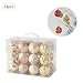 Produktbild 24 Stücke Weihnachtskugeln Weihnachtsbaumkugeln Baumschmuck Glänzend Christbaumschmuck Anhänger 5 cm Weihnachten Dekor Ornament für Weihnachten Hochzeit Festival (Gold)
