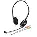 Produktbild Headset mit Mikrofon / On-Ear-Kopfhörer eingebaute in Boom-Mikrofon / 2 x 3,5 mm Klinke / für PC, Laptop, skype, Haus, Büro, Arbeit, Online-Chat / iCHOOSE