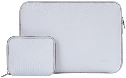 HSEOK Laptop Sleeve, Waterproof Neoprene Case Bag Cover for 12.9 iPad Pro / 13 -13.3 Inch Laptop / MacBook Air / MacBook Pro with Small Case for MacBook Charger or Magic Mouse, Gray