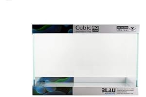 Blau Aquaristic Rectangle cubique Bleu pour aquascaping 80 litres en Verre Blanc 62x36x36 cm