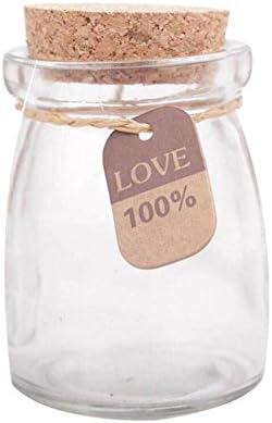 Landslide Empty Transparent Honey Yogurt Pudding Glass Bottle Cork Stopper Bottle Jelly Baking Mold Glass Foods Jars