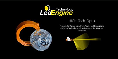 ADALIT Taschenlampe LED-Industriehandleuchte IL-300 ATEX mit Notstromfunktion wiederaufladbar, 1 Stück, orange / schwarz - 10
