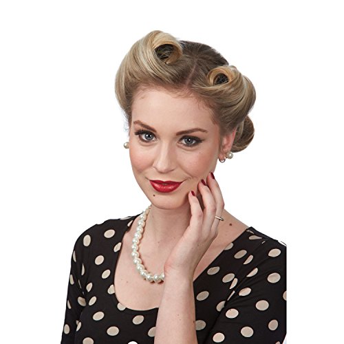 Scunci Girls and Womens Vintage Victory Roll Kit in Brown