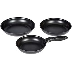 AmazonBasics Ensemble batterie de cuisine 4 éléments avec poignée amovible