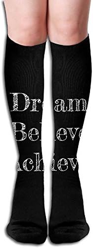 Kalang Dream Believe Achieve 19.6inch Knee High Socks Compression Team Sport Socks