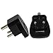 Produktbild 2x Indien Adapter, Reisestecker für Indien,Ägypten, Kenia, Mauritius, Sambia, Malta, Brunei, Irak (Schwarz)
