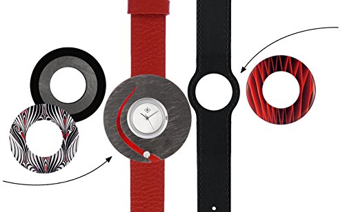 Deja vu Uhr / Set 258 / Uhr C101 / schwarz, rot Deja vu Uhr / Set 258 / Uhr C101 / schwarz, rot