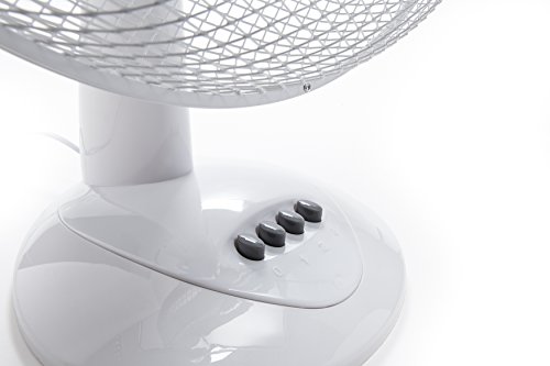 Ventilator | Tischventilator | Ø40cm, 55 Watt | Standventilator 180° | Rotation | Lüfter | Luftkühler | Desk Fan | Fan | 180° Oszillierend - 4