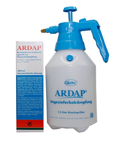Quiko 077870 Ardap Ungezieferkonzentrat 500 ml inklusive Drucksprüher 1,5 L