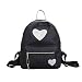Produktbild Mädchen Rucksack Rovinci Frauen Liebe Herz gedruckt Schul Freizeit Reisetaschen (Weiß)