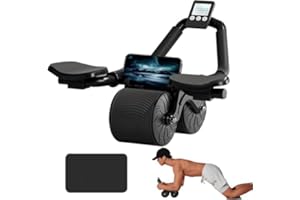 ARAER Upgraded Ab Roller Wheel with Elbow Support and Automatic Rebound, Core Trainer Ab Exercise Machine for Home Workouts