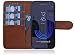 Produktbild Samsung Galaxy J3 2017 (J330F) Premium Handyhülle Handytasche Schutzhülle Book Case Cover Etui mit bruchfester Innenschale | Kartenfach | Standfunktion im Vintage / Retro Look (Cognac)